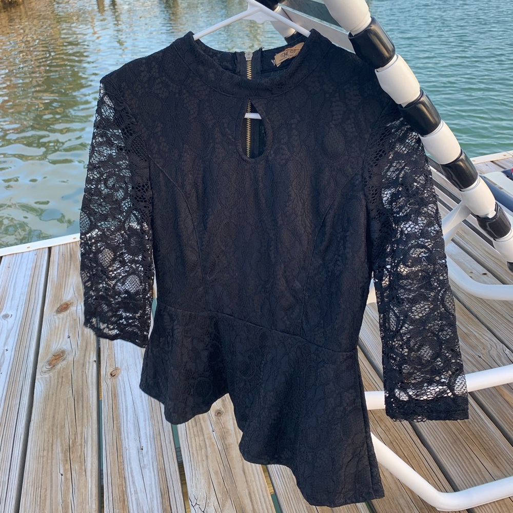 Black top with keyhole